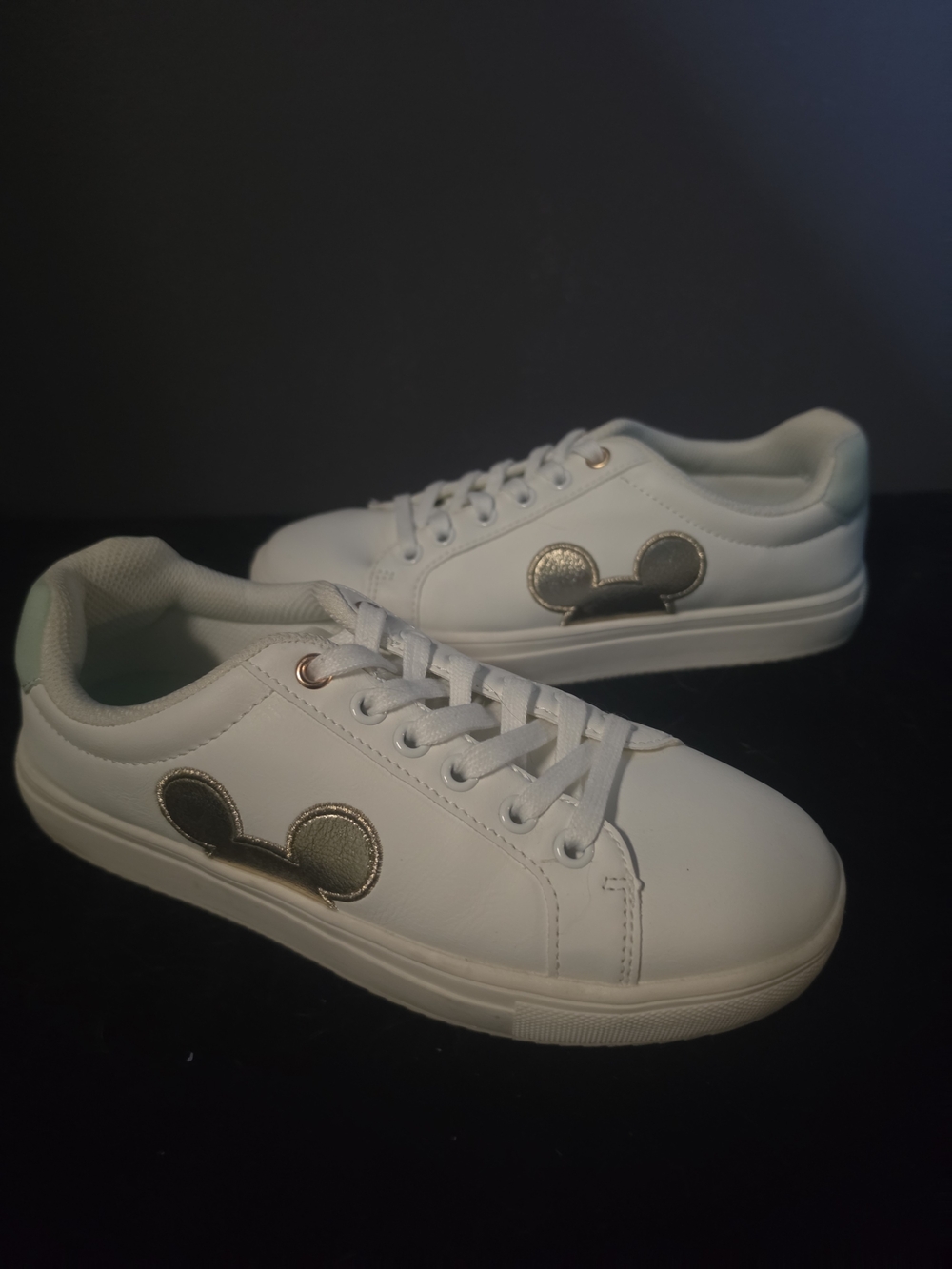 Disney x ALDI Mickey Mouse White Gold Sneakers